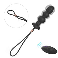 Silicone Vibrating Anal Beaded Plug