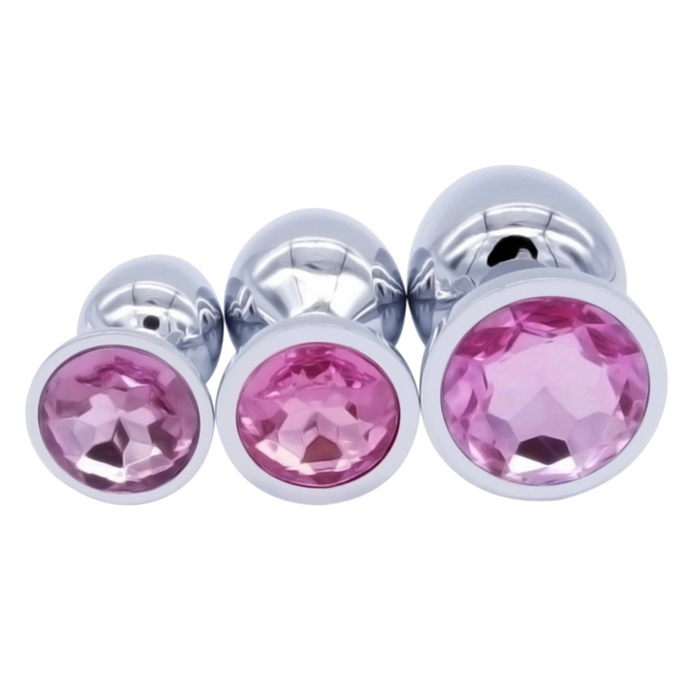 Exquisite Steel Jeweled Plug Set (3 Piece)