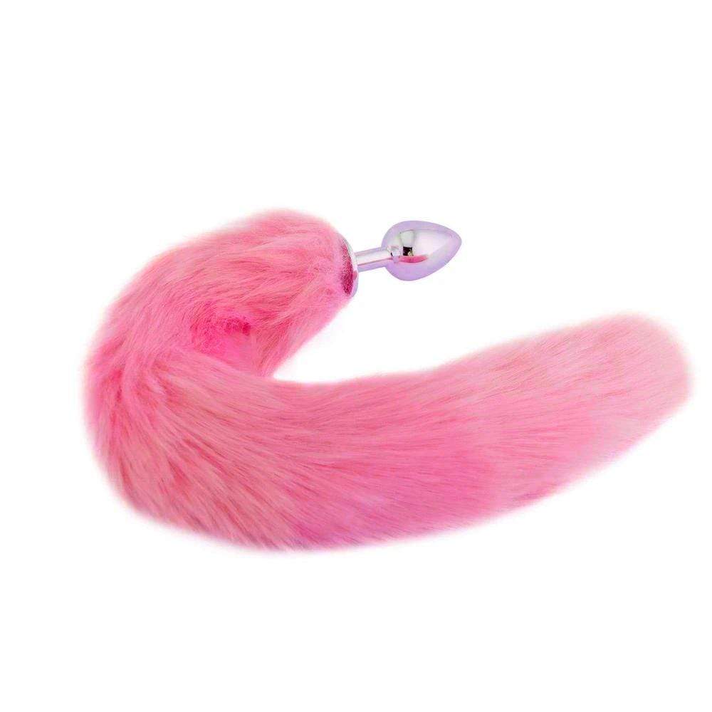 Plush Cat Tail Metal Plug 17"