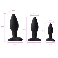 Soft Silicone Anal Training Plug Set (3 Piece)