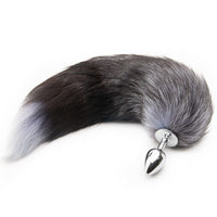 Grey Kitty Cat Tail Plug 18"