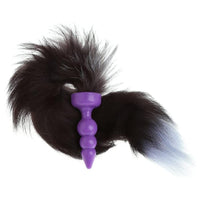 16" Black Fox Tail Silicone Plug