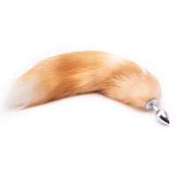 Orange Metal Fox Tail Butt Plug 16"