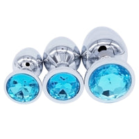 15 Colors Jeweled Stainless Steel Plug