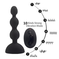 Triple Pleasure Bead Anal Vibration Plug
