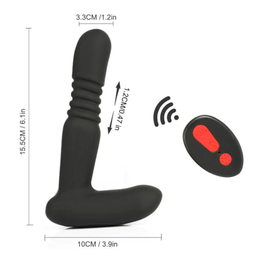 Fiery 9-Speed Thrusting Anal Vibrator