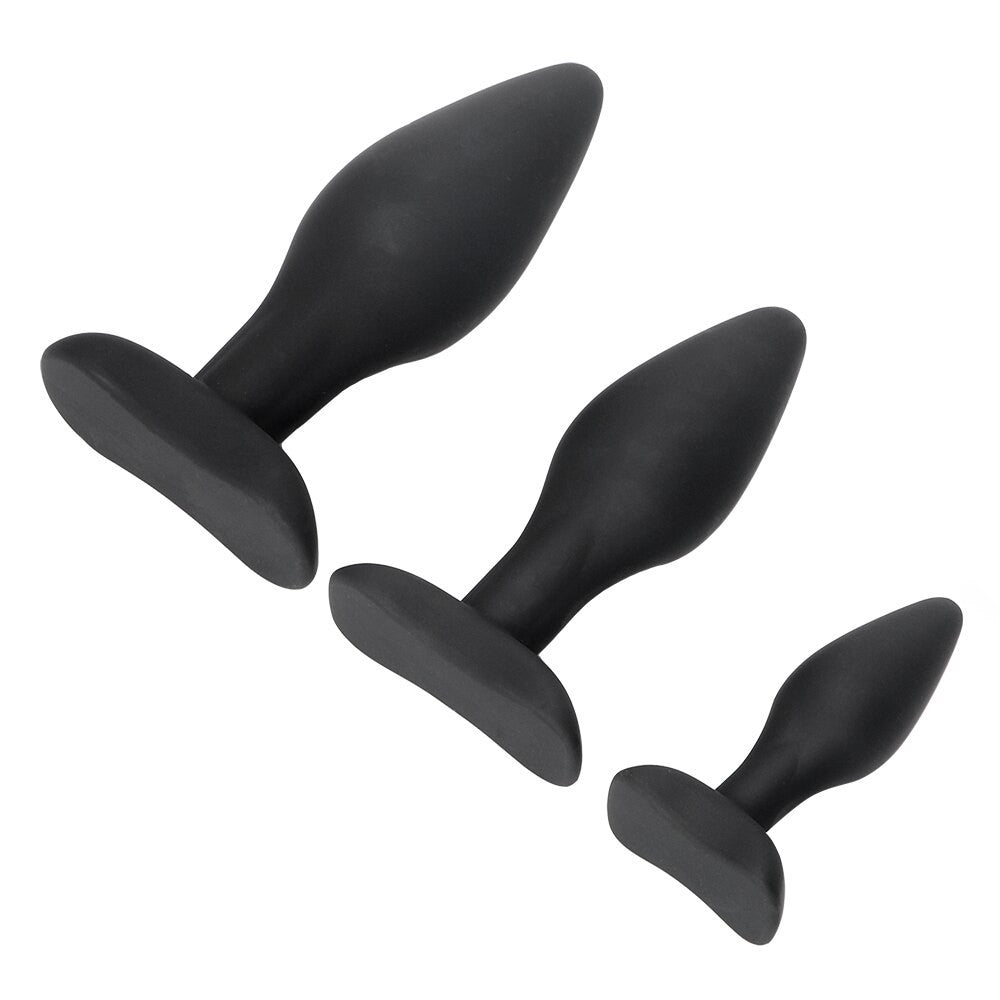 Soft Silicone Anal Training Plug Set (3 Piece)