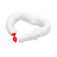 33" White Cat Tail Silicone Plug