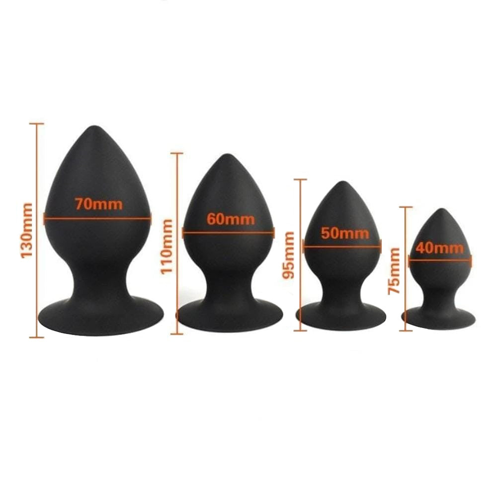 Sleek Black Silicone Anal Toy Plug