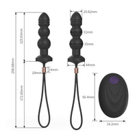 Silicone Vibrating Anal Beaded Plug