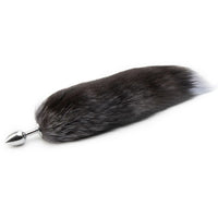 Grey Kitty Cat Tail Plug 18"
