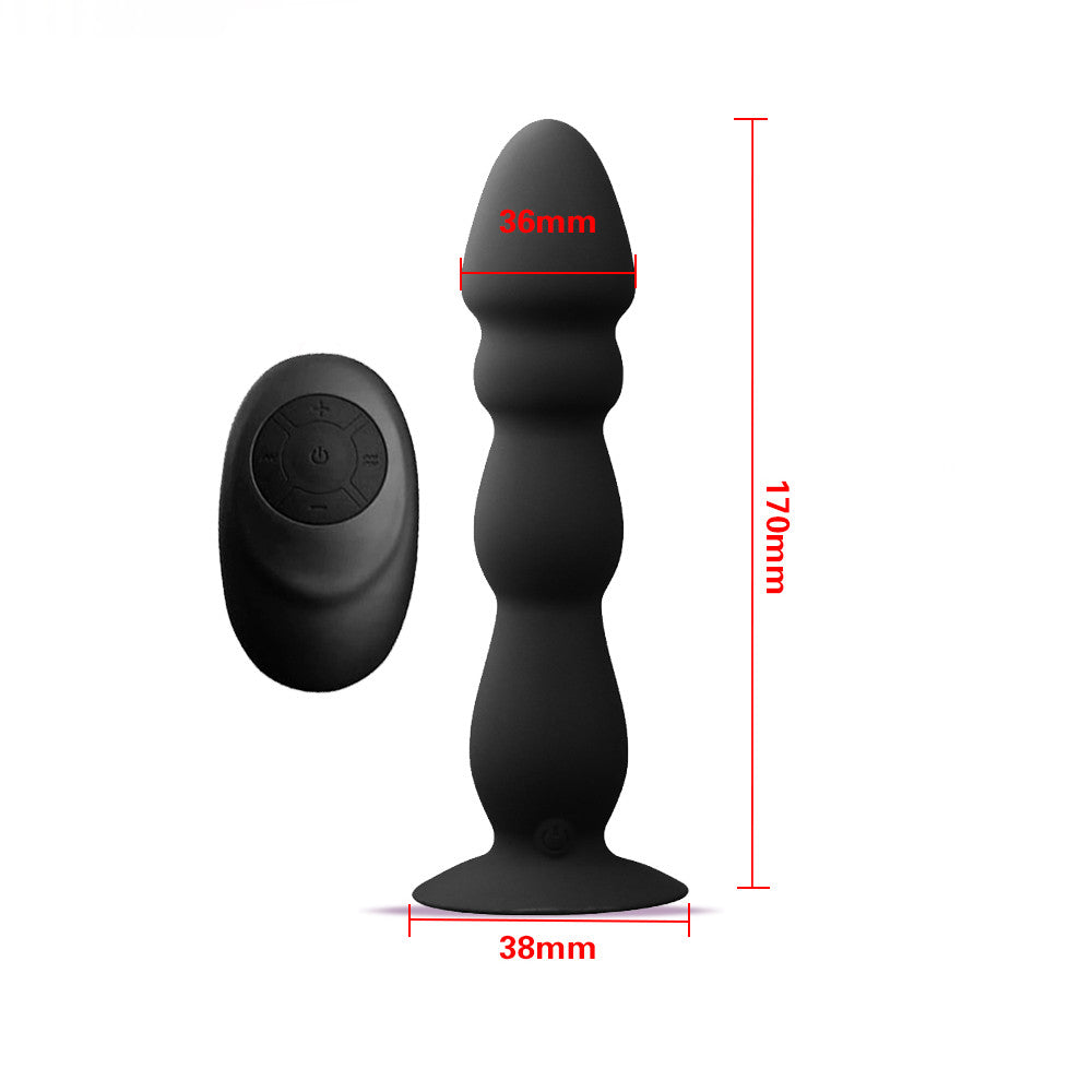 Ridged Anal Vibrator Butt Plug