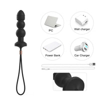 Silicone Vibrating Anal Beaded Plug