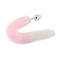 Pink with White Fox Metal Plug, 18"