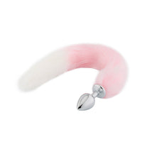 Pink with White Fox Metal Plug, 18"