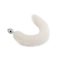 White Fox Tail Plug 16"