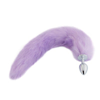 Purple Fox Tail Butt Plug 16"