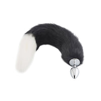 Black & White Wolf Plug 16"