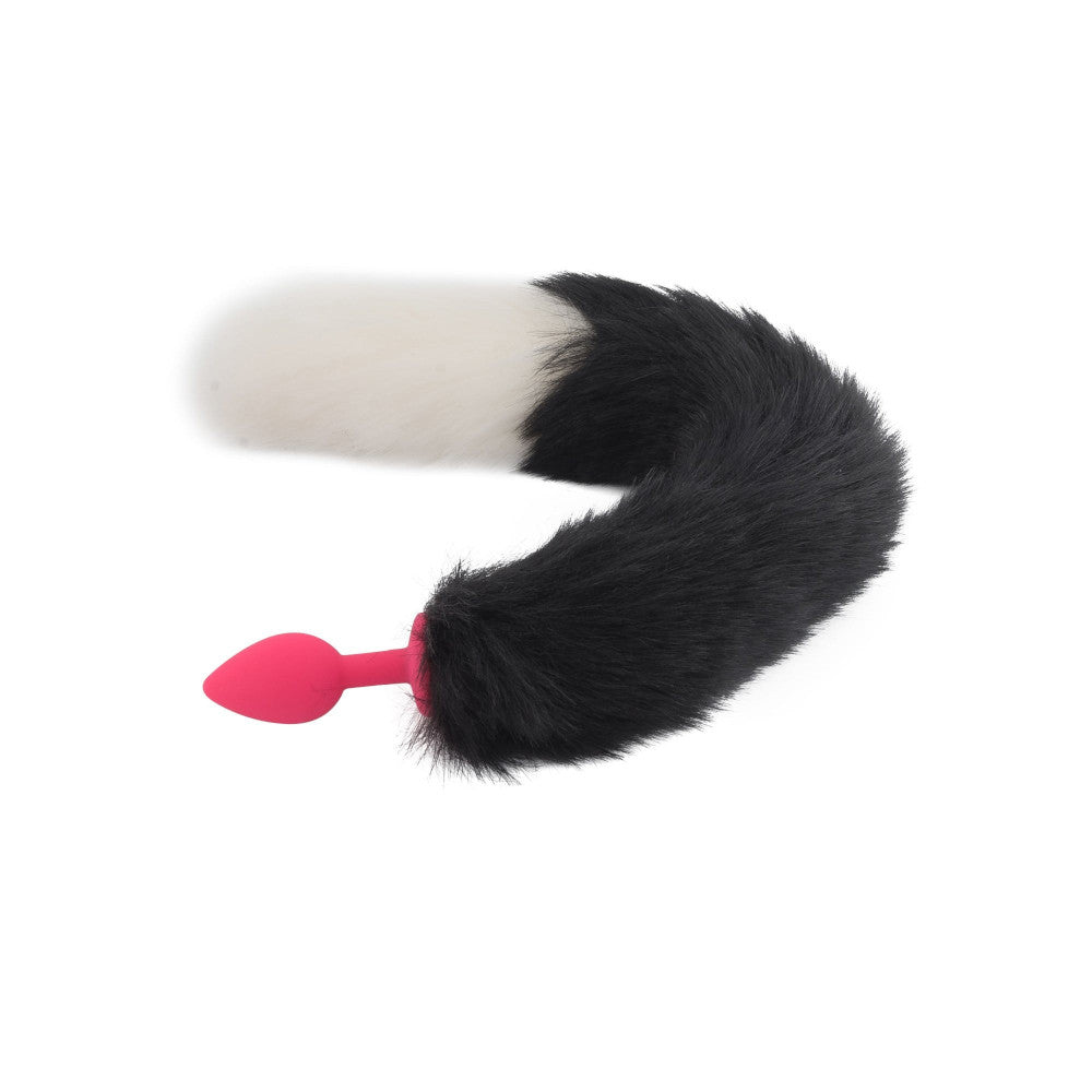 Black & White Silicone Wolf Plug 16"