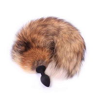 Brown Fox Tail Silicone Plug 16"