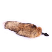 Brown Fox Tail Silicone Plug 16"