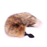 Brown Fox Tail Silicone Plug 16"