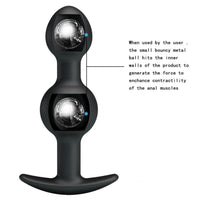 Black Bead Silicone String Anal Toy