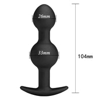 Black Bead Silicone String Anal Toy