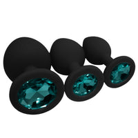 Silicone Jeweled Plug Set (3 Piece)