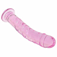 Tickled Pink Glass Dildo