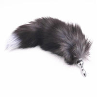 Dark Fox Tail With Vibrating Plug, 15"