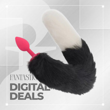 Black & White Silicone Wolf Plug 16"