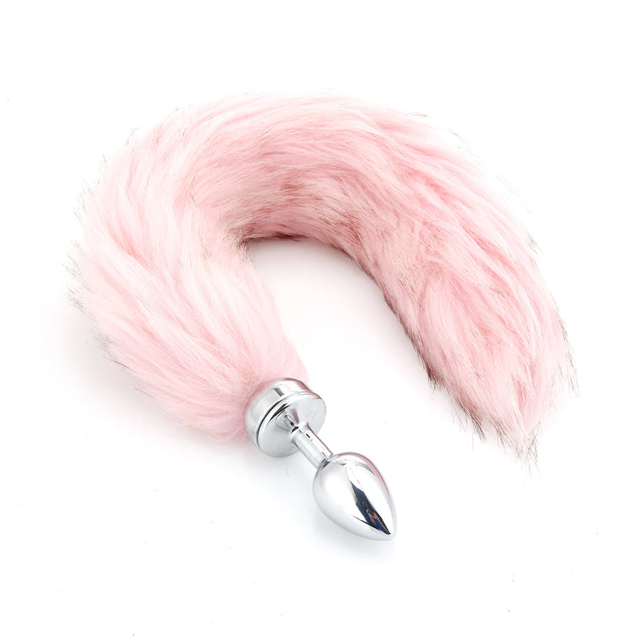 Magnetic Faux Fur Fox Tail With Plug