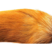 16" Orange Brown Fox Tail Silicone Plug