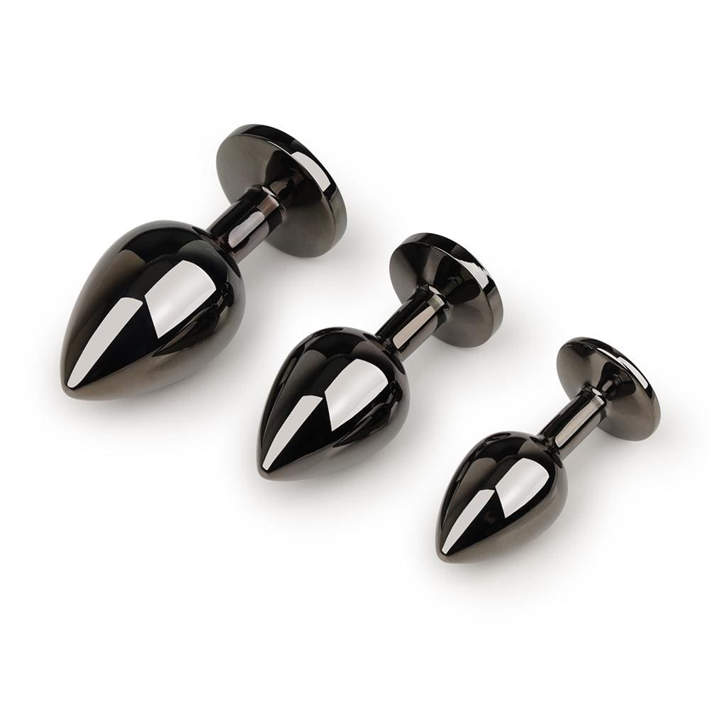 Jewel-Studded Plug Gunmetal Piece