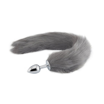 Grey Fox Metal Tail Plug, 18"