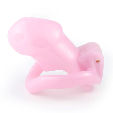 Pink Silicone Chastity Cage