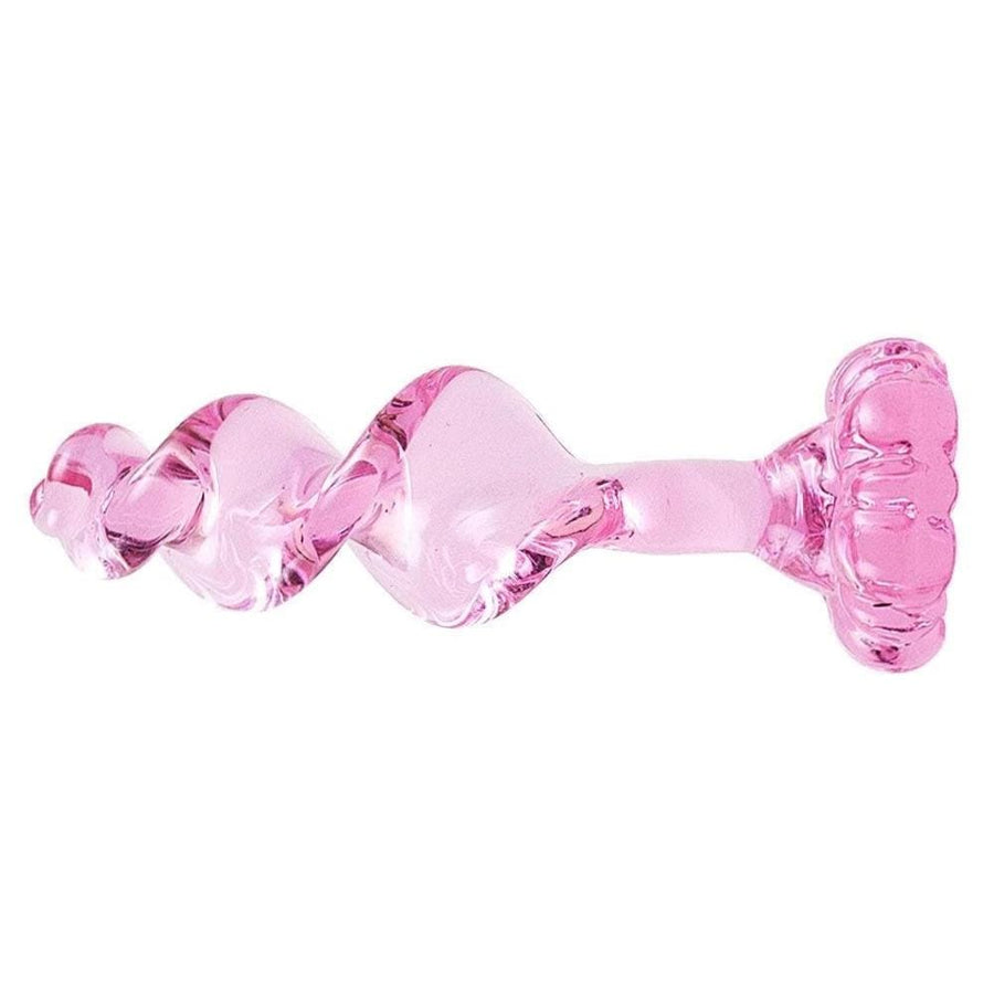 Pink Spiral Glass Plug