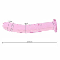 Tickled Pink Glass Anal Dildo
