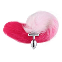Pink with White Fox Shapeable Metal Plug, 18"